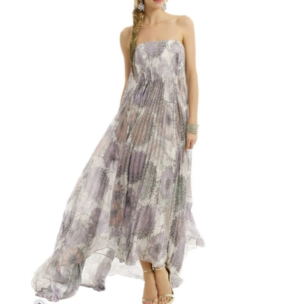 Badgley Mischka Heather Floral Printed Maxi Dress